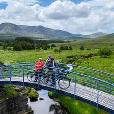 Cyclists on the Great Western Greenway in Co Mayo
