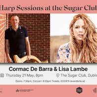 Poster with 2 photos of a woman outdoors and a man leaning against a brick wall.