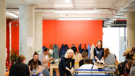 A view inside the creative space at Throwing Shapes Ceramics Studio