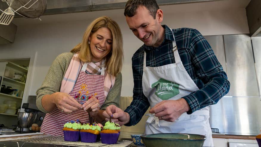 A couple at the Cloughan Farm Cookery School in Co Longford