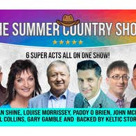 The Summer Country Show at Visual Carlow - poster with headshots in a row of 6 various artists.