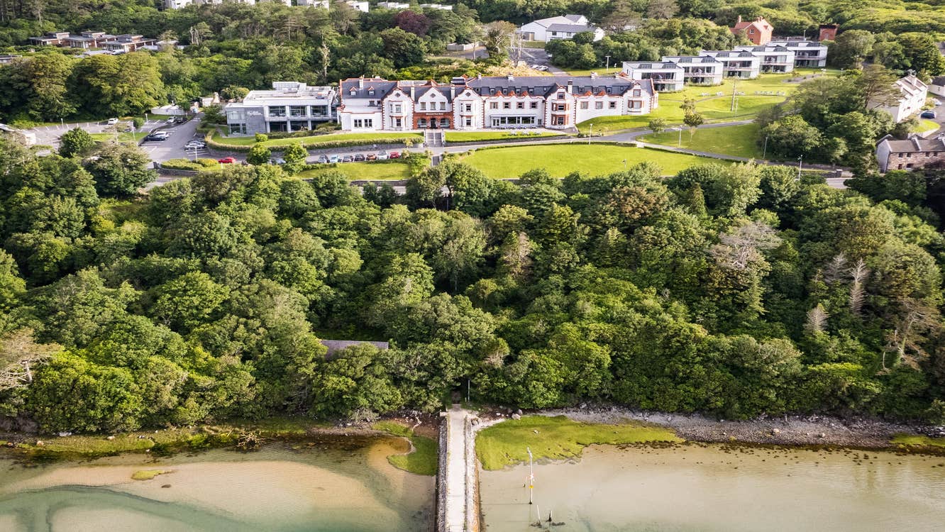 Exterior view of the hotel.