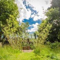 Space in the meadow with seating area