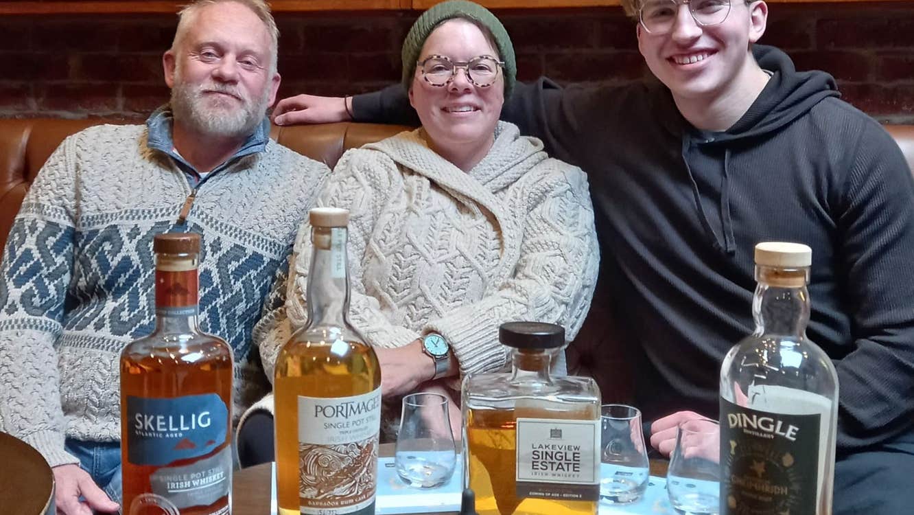 A whiskey tasting of local Kerry whiskeys with Kingdom Whiskey Experiences