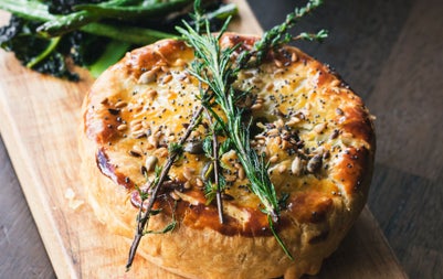 A homemade vegetable pie at Kilkenny Café