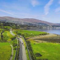 On Yer Bike Carlingford view of the trail next to the lough and mountains