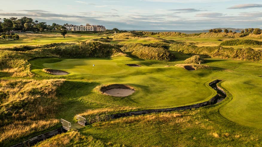 Aerial view of Portmarnock Golf Course in Co Dublin