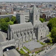 An aerial view of Christ Church Cathedral in Dublin City