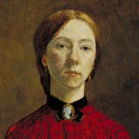 Self Portrait by Gwen John. It is a self-portrait of a well-dressed woman.