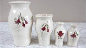 Fuschia design vases