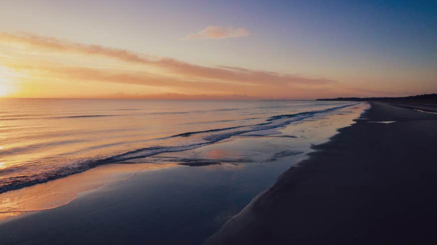 Sunset at Curracloe Beach in Wexford.