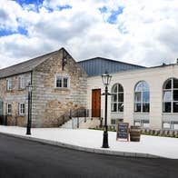 The stone exterior of Powerscourt Distillery in Wicklow