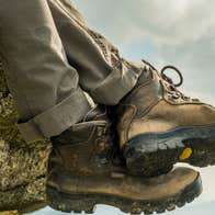 A pair of brown Hiking boots on Suck Way in Roscommon