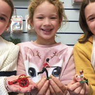 Toy Soldier Factory and Visitor Centre three girls with their painted miniature figures