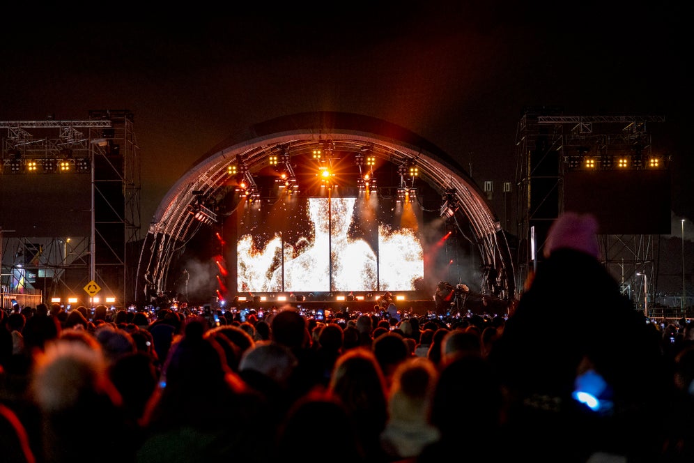 A concert at the New Year's Festival in Dublin city