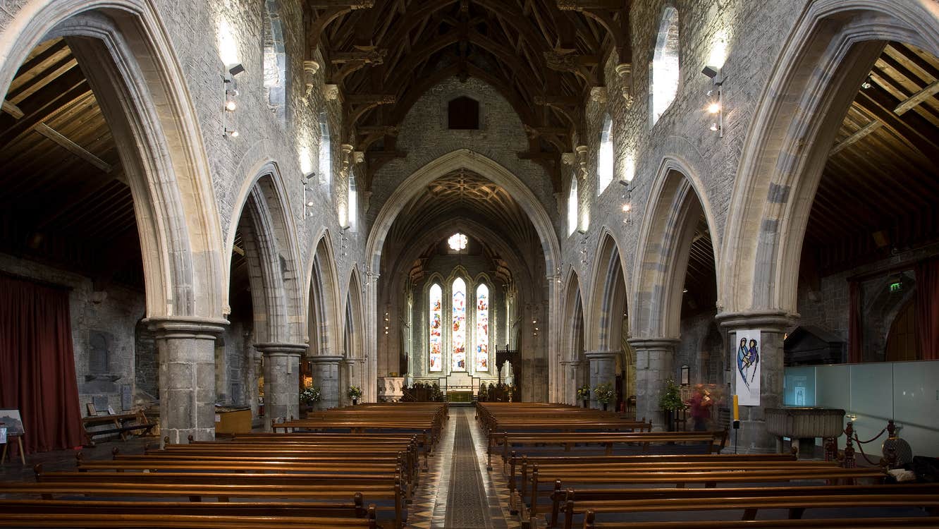 Arches inside St. Canice's Cathedral