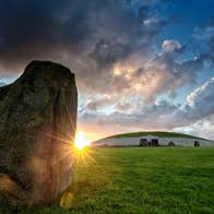 A sunset in Newgrange in County Meath