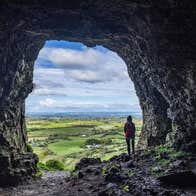 View from inside one of the caves at the Caves of Keash