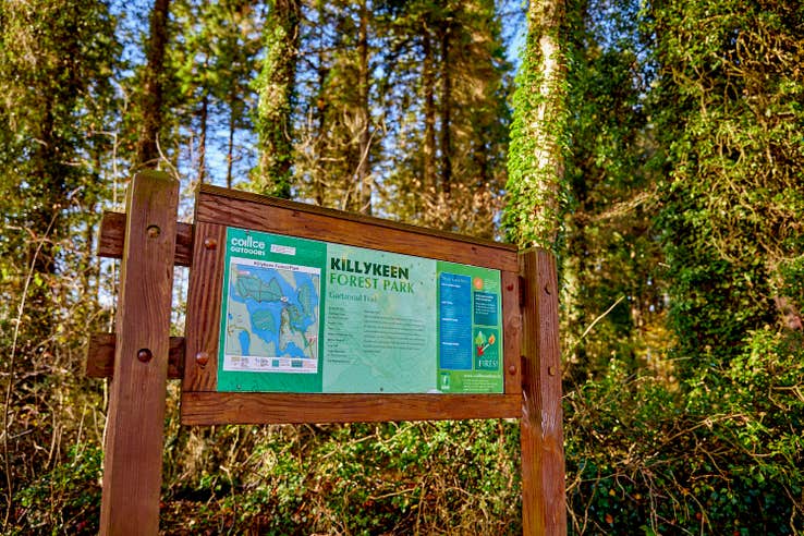 Signage for Killykeen Forest Park in Co Cavan