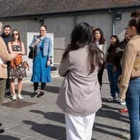 A tour group outside Collins Barracks