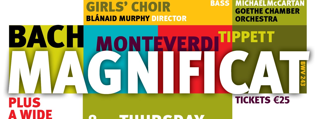 A graphical image with information about the concert