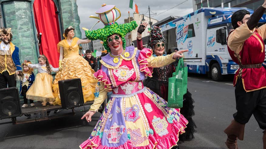 A performer at the 2025 St Patrick's Day parade in Co Waterford