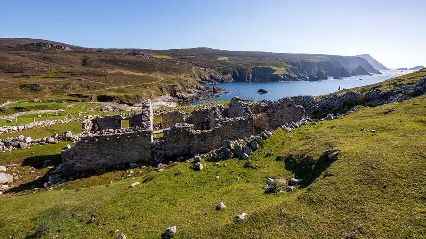 Ruins on the Glencolmcille Loop in Donegal