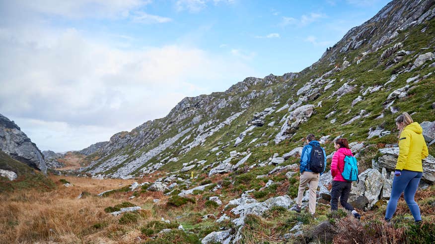 People walking on Sheep's Head Trail in West Cork