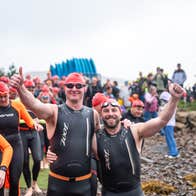 Two swimmers before the race