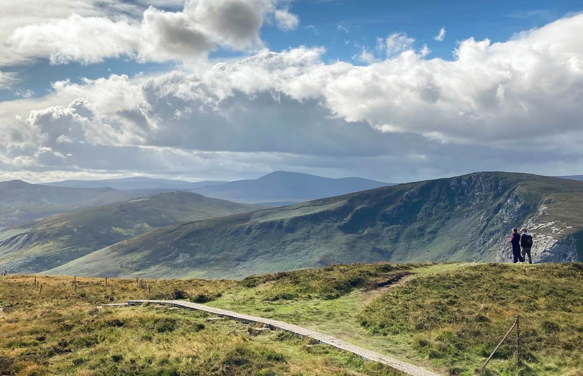 Hikers in Wicklow Mountains National Park in Co Wicklow