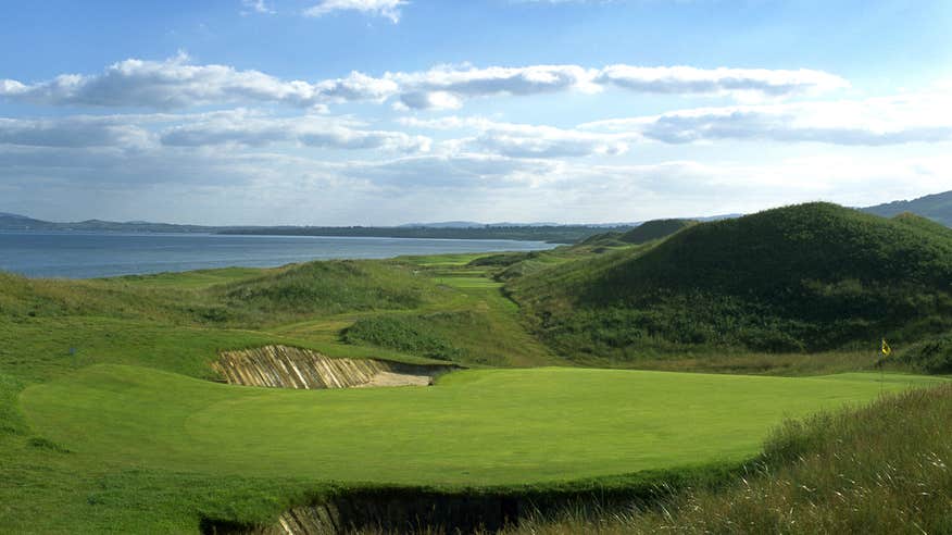 The 4th hole at The European Golf Club in Wicklow, Ireland.