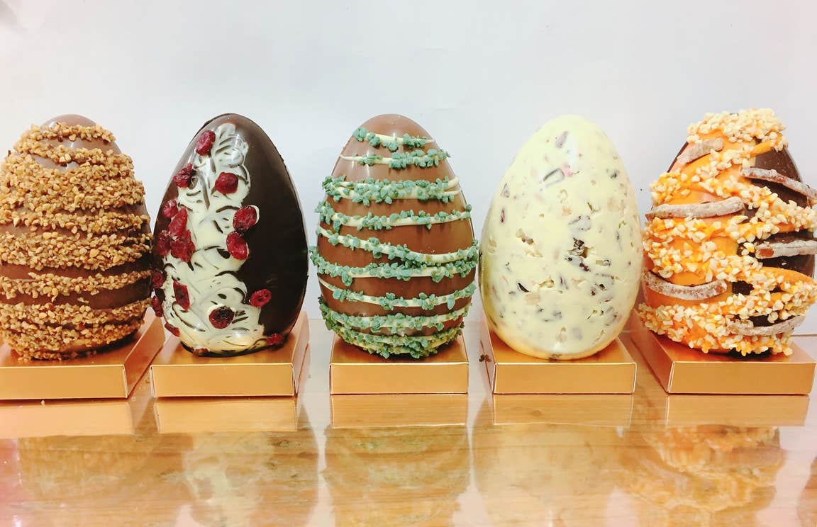 A selection of handmade Easter Eggs from Wilde Chocolates, Co Clare