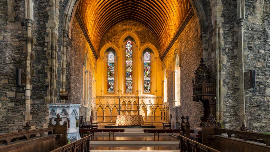 The interior of St Brigid's Cathedral.