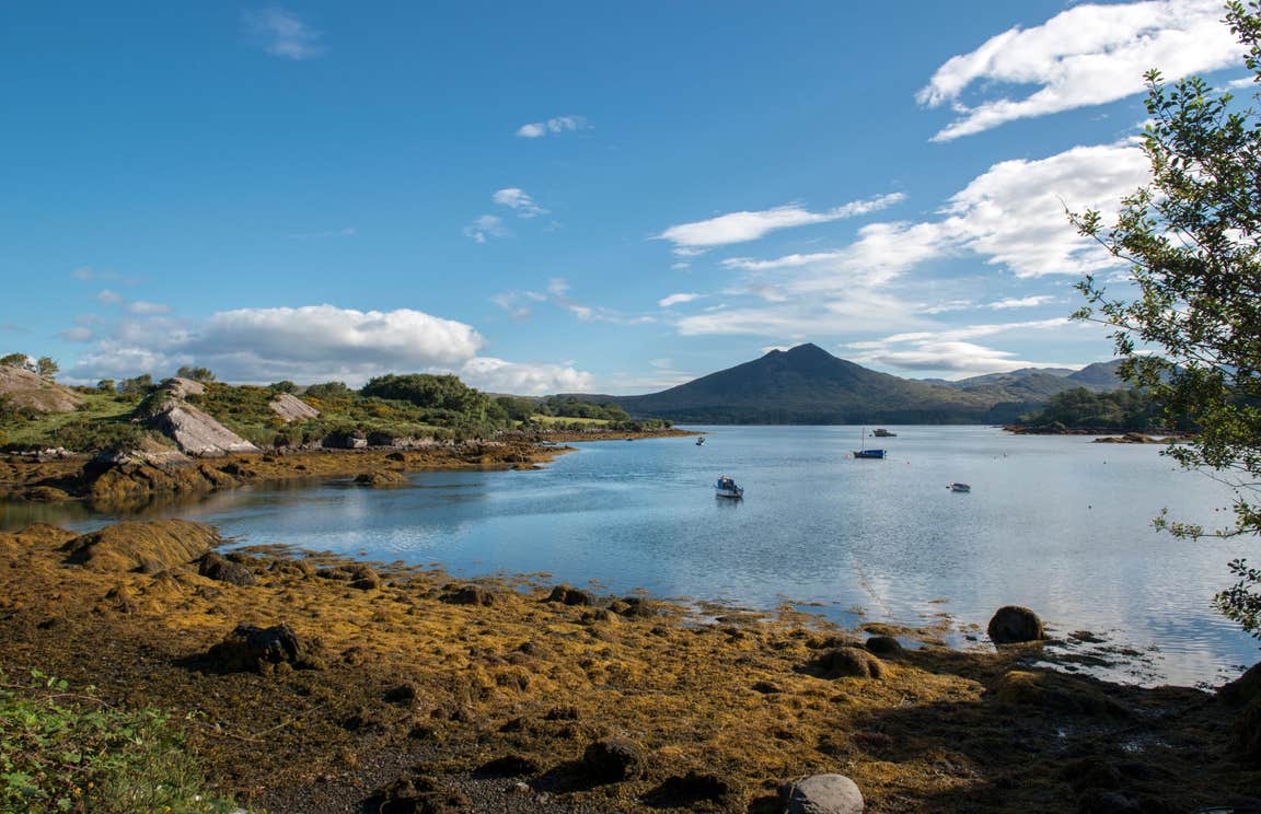 Views out across water to a mountain on Dursey Island, Cork
