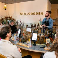 A group enjoying a tasting experience at the Stillgarden Distillery
