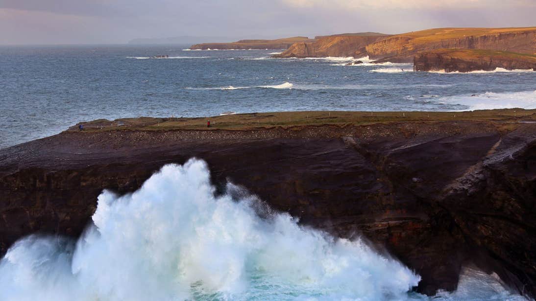 Waves crashing into the Kilkee Cliffs, Clare