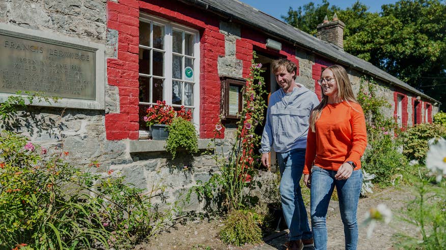 A couple outside the Francis Ledwidge Museum in Slane, Co Meath