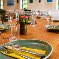 A table prepared for dining