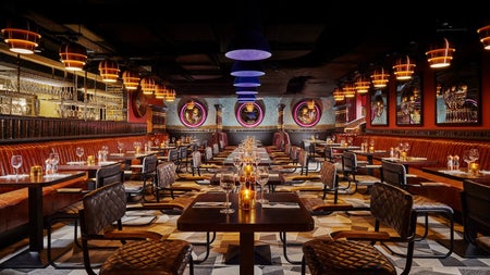 A wide view of the extensive seating area in Bartley's Bar & Restaurant