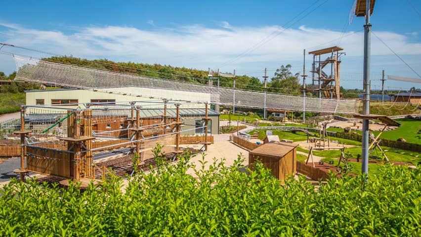 A view of the zip and trek area at Wildlands in County Galway