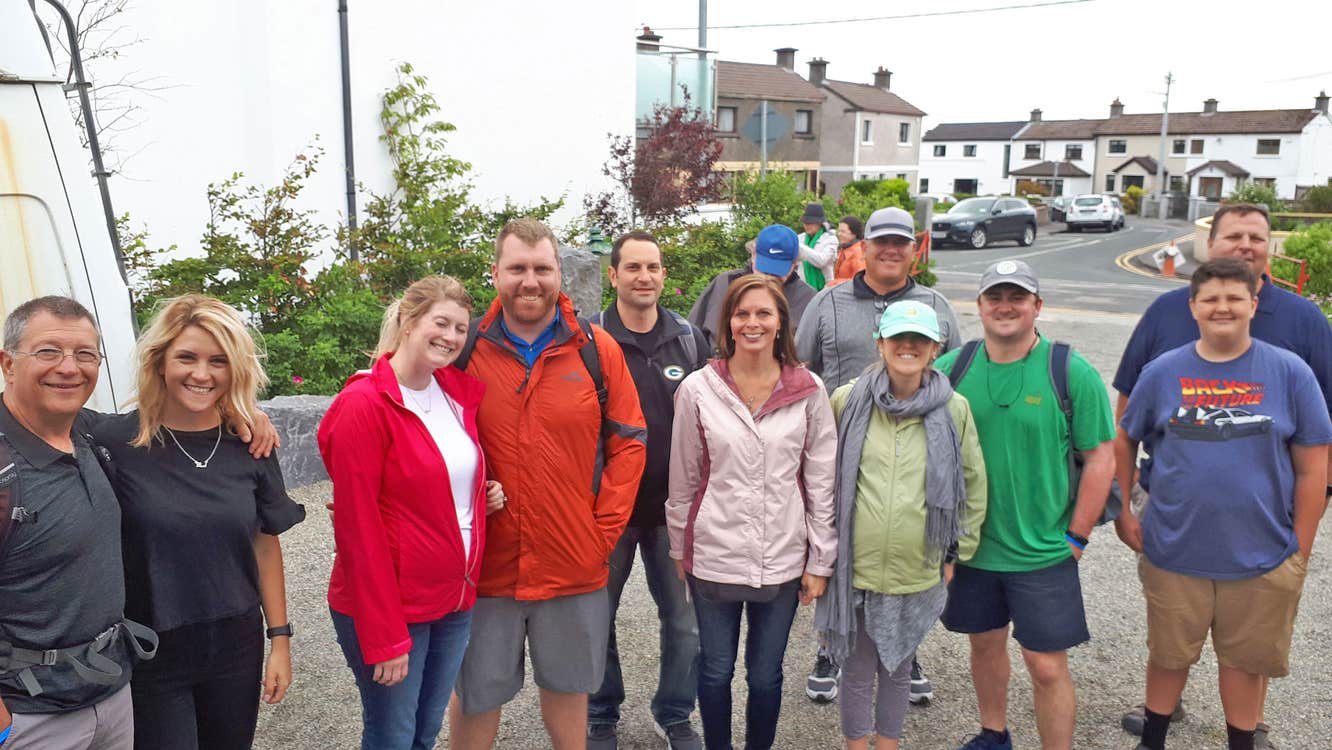 Athas Tours group of people enjoying a tour of Galway City