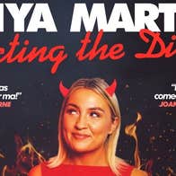 Enya Martin, Acting the Divil, a smirking woman with little red horn either side of her head