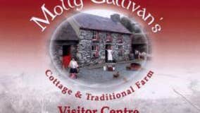 A photo of Molly Gallivan's Cottage & Traditional Farm in Kerry on a red background.