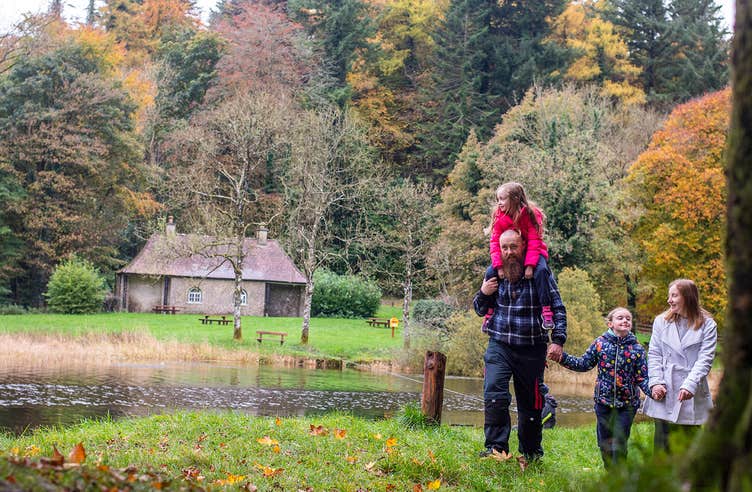 A family in Killykeen Forest Park in County Cavan