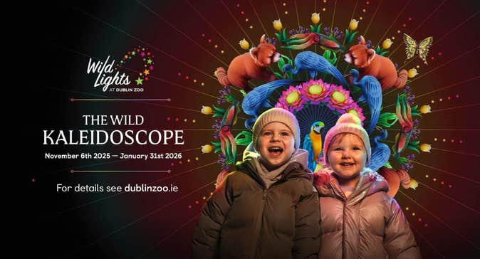 From November 6th, 2025 to January 31st 2026, Wild Lights returns to Dublin Zoo with its most dazzling theme yet. Step into The Wild Kaleidoscope at Dublin Zoo this winter to explore 13 kaleidoscopic zones bursting with vibrant colour.