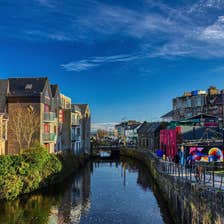 Image of colourful buildings along Eglinton Canal, Galway City