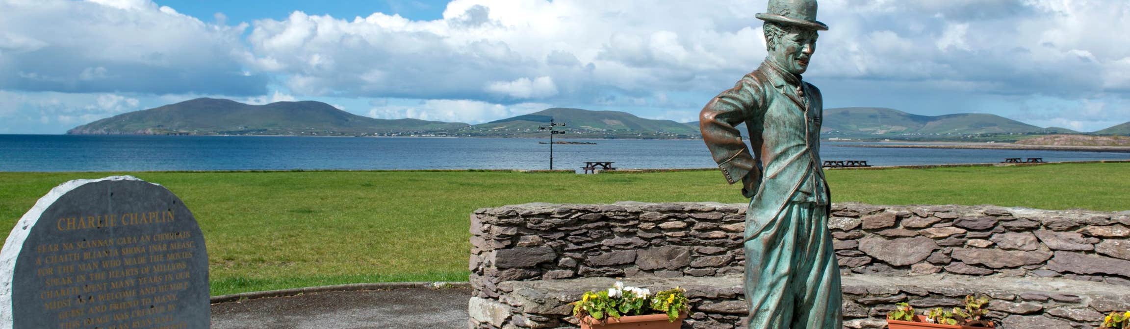 Image of the Charlie Chaplin statue in Waterville in County Kerry