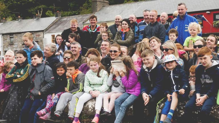 Crowd enjoying a race at the Newport Gráinne Uaile Festival