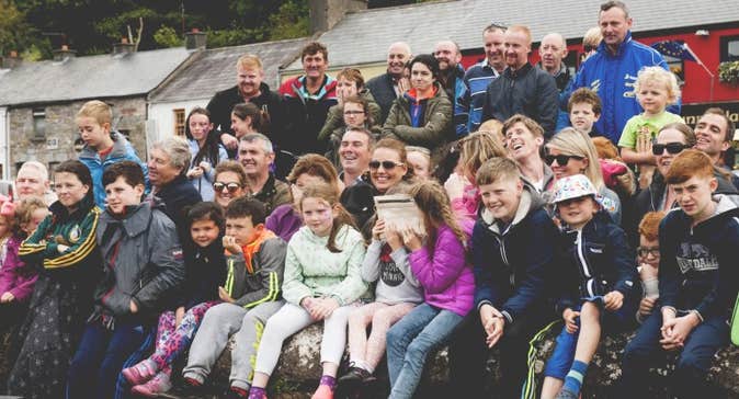 Crowd enjoying a race at the Newport Gráinne Uaile Festival
