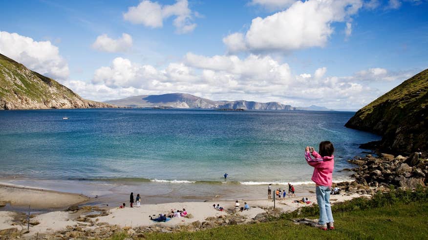 Child overlooking Keem Bay, Co. Mayo